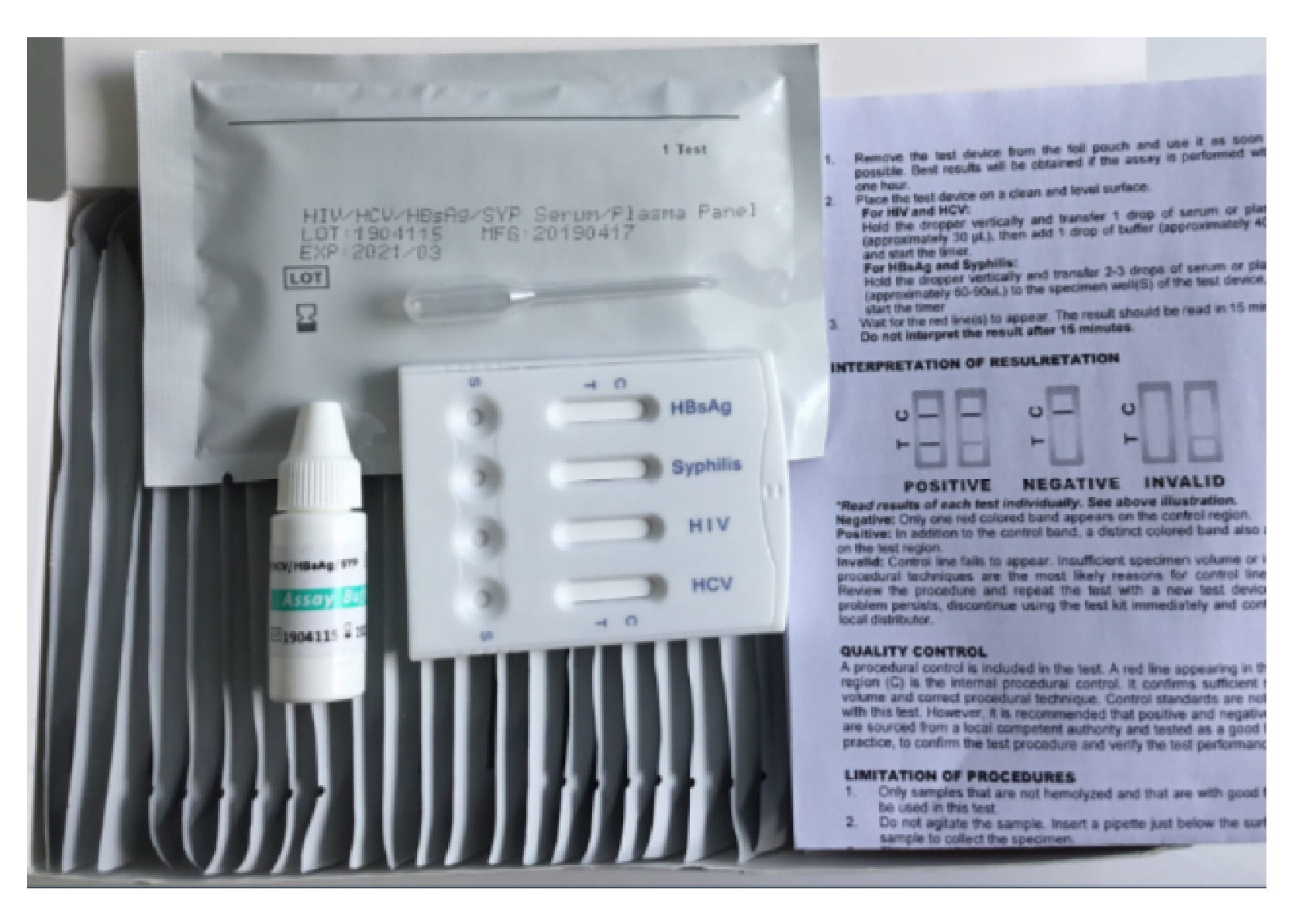 HIV / HCV / HBs Ag / SYP